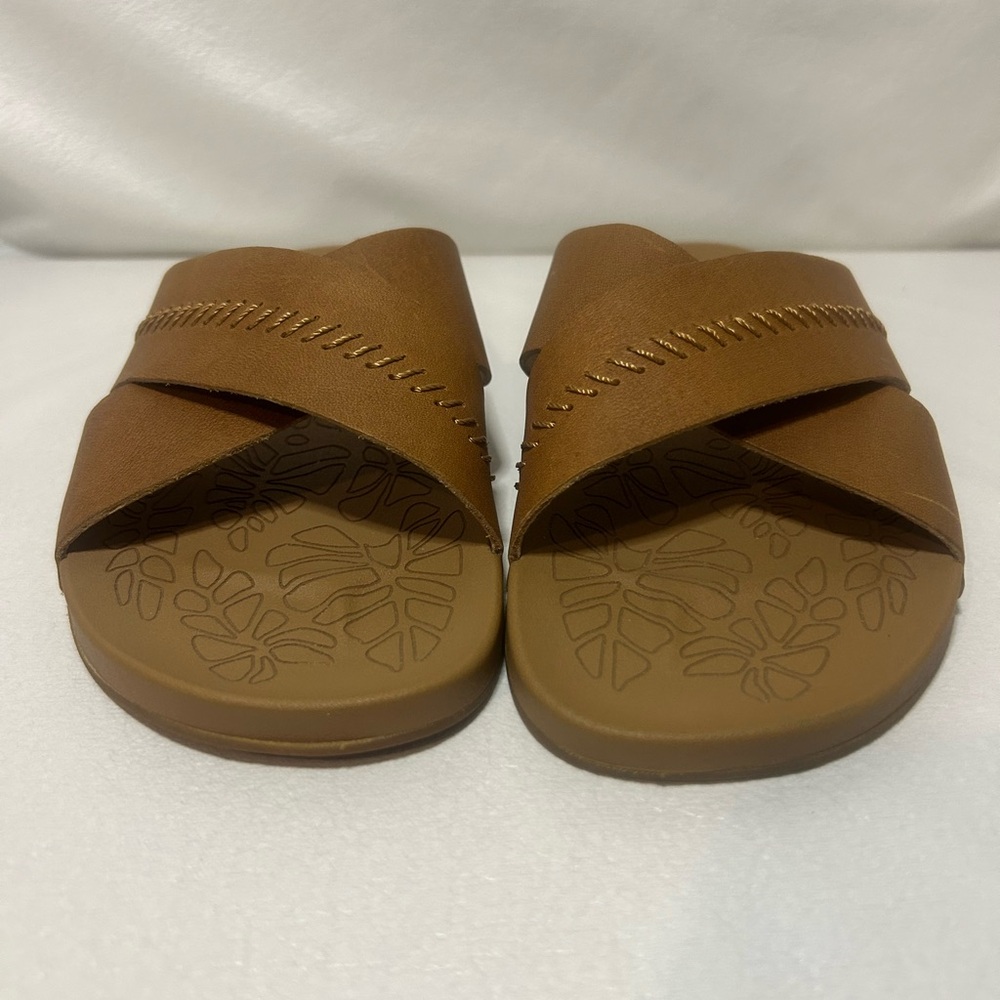 OluKai Brown Slide Sandals